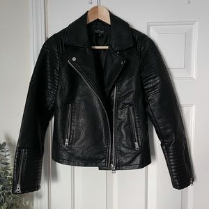 Top shop black faux leather jacket